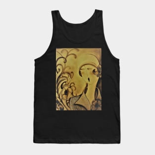 art deco sepia flapper girl lady art design by jackie smith for house of harlequin Tank Top